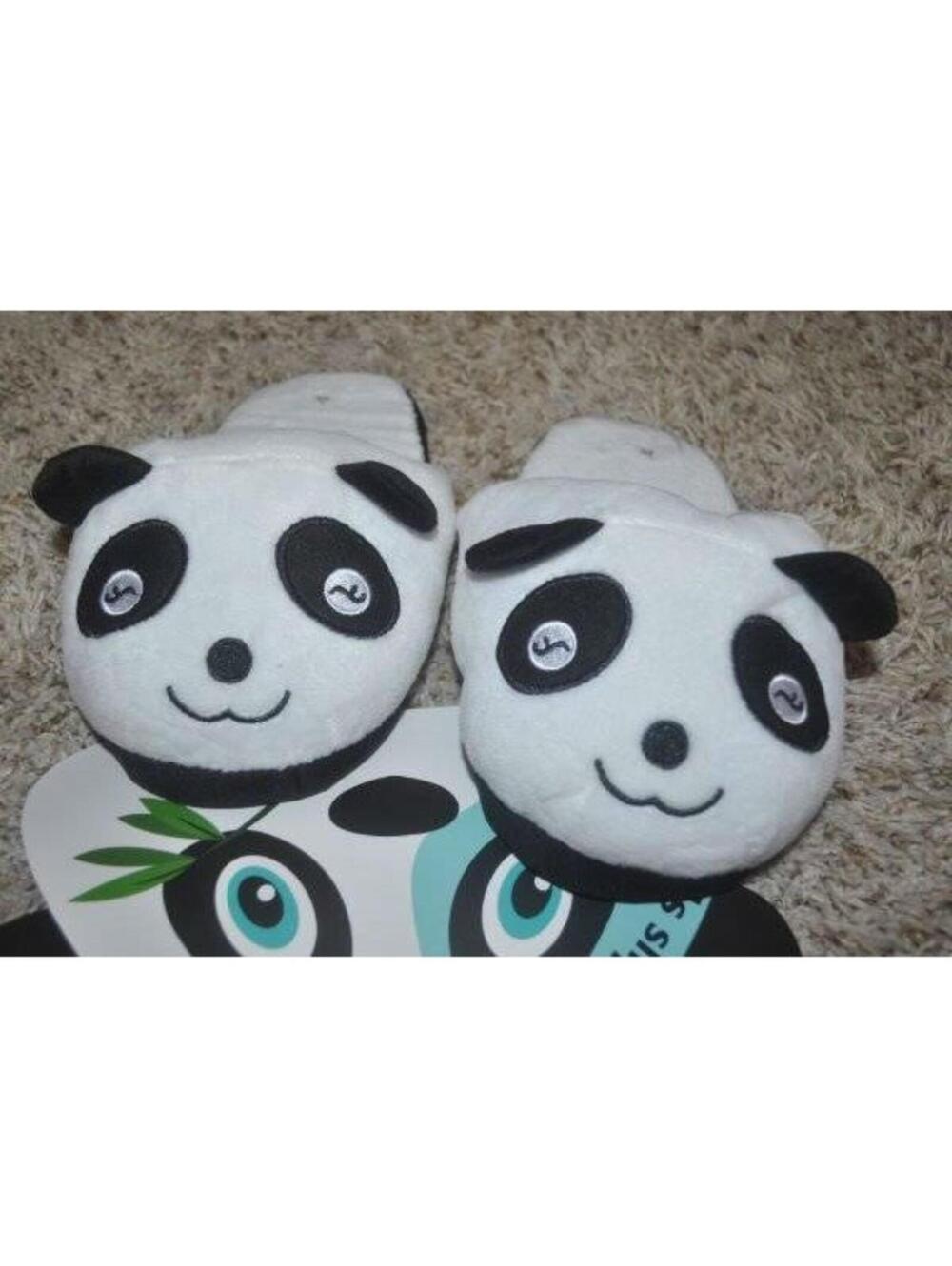 Slippers Slide Plush White Panda Scuff Cushioned Non Slip Cushioned Adult Kids